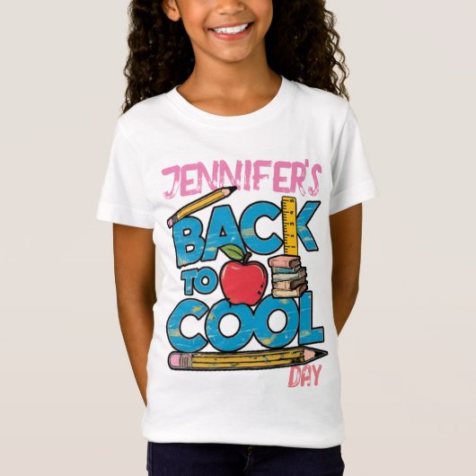 Schattige Kind terug naar school T-shirt (Voorkant)