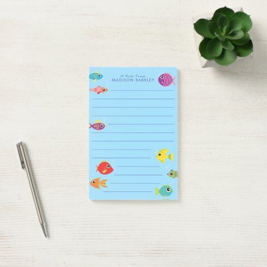 Schattige Kind van het visaquarium Post-it® Notes (Kantoor)
