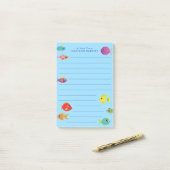Schattige Kind van het visaquarium Post-it® Notes (Op bureau)