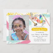 Schattige kind Verfparty Kunst Verjaardagsfoto Uit Kaart (Voorkant)