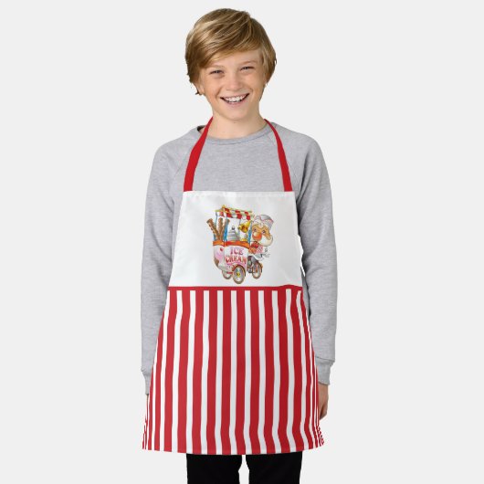 schattige kinder consumptie-ijs schort (Gedragen)