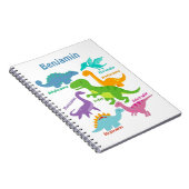 Schattige Kinder Dinosaurus Notitieboek (Rechterzijde)