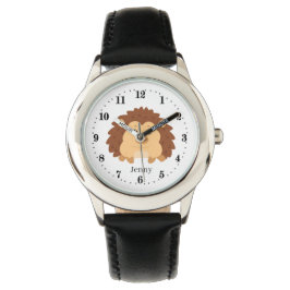 schattige kinder egelliefhebbers noemen unisex horloge