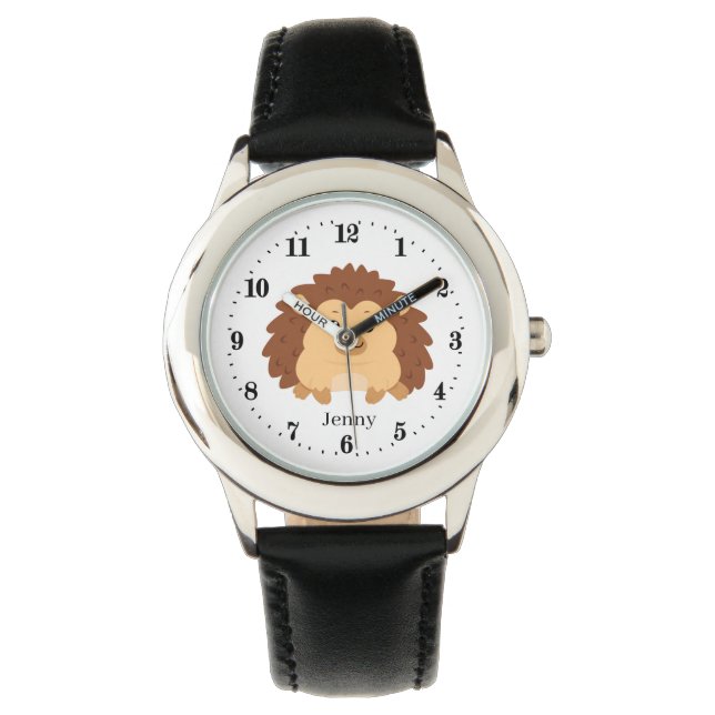 schattige kinder egelliefhebbers noemen unisex horloge (Voorkant)