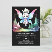 Schattige Kinder feeënverjaardag Kaart (Staand voorkant)