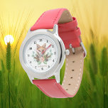 schattige kinder foxliefhebbers voegen naam toe horloge<br><div class="desc">schattige kinder vossenliefhebbers voegen naam toe</div>