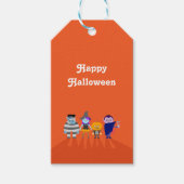 Schattige Kinder Halloween Kostuum Party Dank u Cadeaulabel (Voorkant)