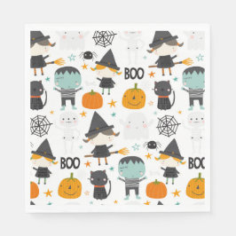 Schattige kinder Halloween verjaardagsfeestje Servet