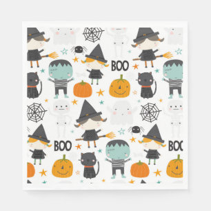 Schattige kinder Halloween verjaardagsfeestje Servet