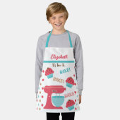 Schattige Kinder Het is tijd om roze Blauwgroen te Schort (Gedragen)