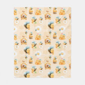 Schattige Kinder honingbijenpatroon Fleece Deken (Voorkant)