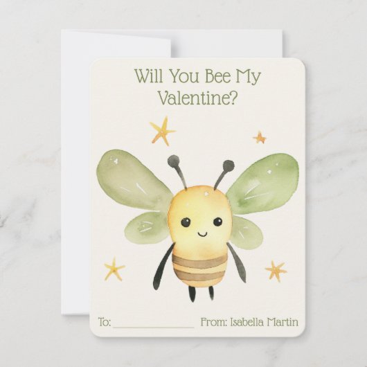 Schattige Kinder klaslokaal wordt je mijn Valentij Feestdagenkaart (Voorkant)