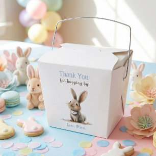 Schattige Kinder Konijn Verjaardag Bedankt Bedankdoosjes
