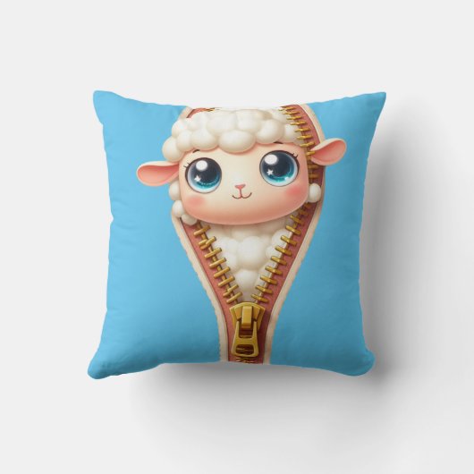 Schattige Kinder schapen Kussen (Achterkant)