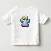 Schattige Kinder speelse hond T-Shirt Design (Achterkant)