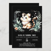 Schattige Kinder tijgerverjaardag Kaart (Voorkant / Achterkant)