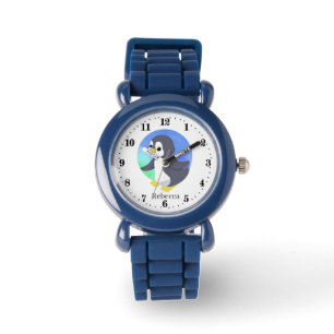 schattige kinder unisex penguin liefhebbers voegen horloge