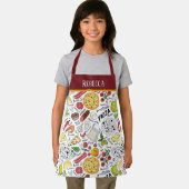 schattige kinder unisex pizza bakken bijvoegnaam schort (Insitu)