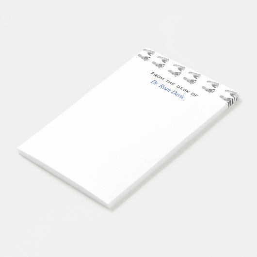 Schattige kinderarts baby voetafdrukken. post-it® notes (Schuin)