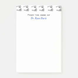 Schattige kinderarts baby voetafdrukken. post-it® notes