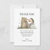 Schattige kinderbosdieren verjaardag bedankt (Voorkant)