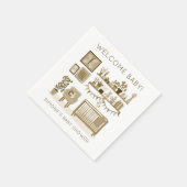 Schattige kinderdagverblijf Illustratie CUSTOM BAB Servet (Hoek)