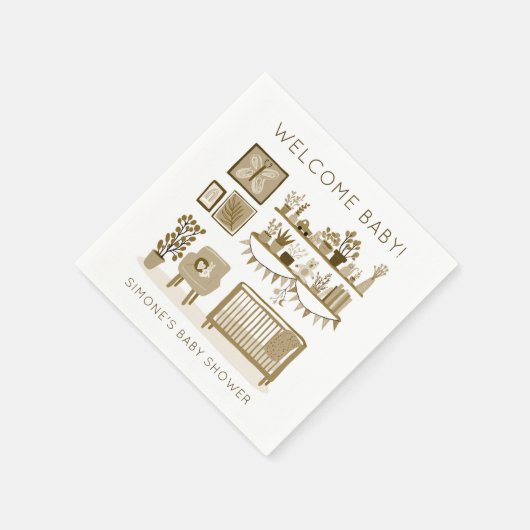 Schattige kinderdagverblijf Illustratie CUSTOM BAB Servet (Hoek)