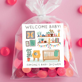 Schattige kinderdagverblijf Illustratie CUSTOM BAB Vierkante Sticker