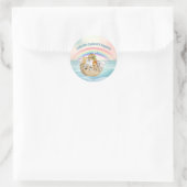 Schattige kinderdagverblijf Noah's Ark Ronde Sticker (Tas)