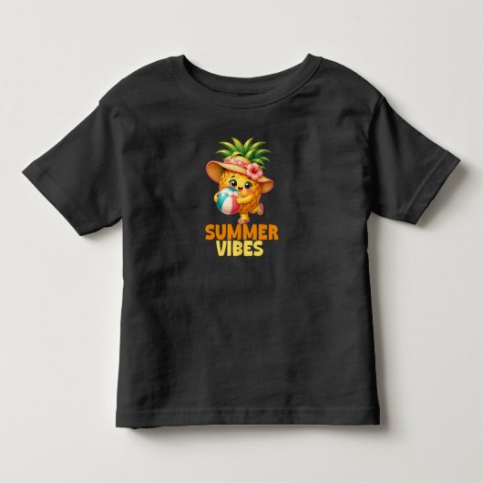 Schattige Kinderen Ananas Zomer Vibes Kinder Shirts (Voorkant)