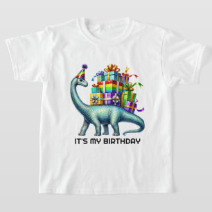 Schattige kinderen bubbel feestje Verjaardag Dinos T-shirt