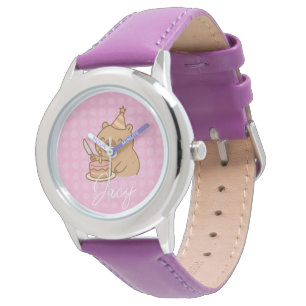 Schattige Kinderen Capybara die taart eet Verjaard Horloge