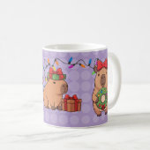 Schattige Kinderen Capybara Kerstmis Koffiemok (Voorkant rechts)