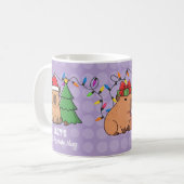 Schattige Kinderen Capybara Kerstmis Koffiemok (Voorkant links)
