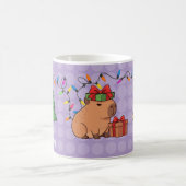 Schattige Kinderen Capybara Kerstmis Koffiemok (Center)