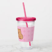 Schattige Kinderen Capybara Popcorn Snack Tijd Acryl Drinkbeker (Links)