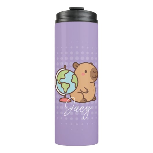 Schattige Kinderen Capybara School Thermosbeker (Voorkant)
