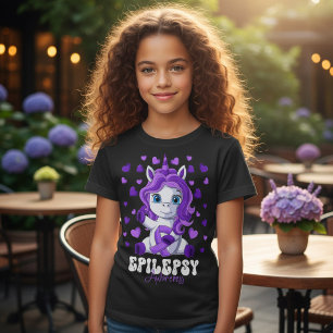 Schattige Kinderen Epilepsie Bewustzijn Eenhoorn T-shirt