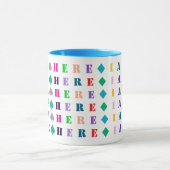 Schattige Kinderen Gekleurde Aangepaste 16 Letters Mok (Midden)