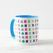 Schattige Kinderen Gekleurde Aangepaste 16 Letters Mok (Voorkant links)