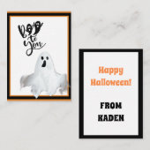 Schattige Kinderen Halloween Boe tot U Geest Notitiekaartje (Voorkant / Achterkant)