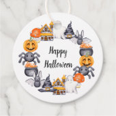 Schattige Kinderen Halloween Feest Bedankjes Labels (Voorkant)