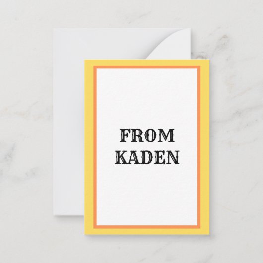 Schattige Kinderen Halloween Monster Snoep of een  Notitiekaartje (Achterkant)