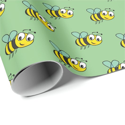 Schattige Kinderen Honing Hommel Cadeaupapier (Rol Hoek)