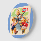 schattige kinderen in de soda - fontein grote klok (Hoek)