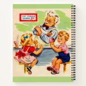 schattige kinderen in de soda - fontein notitieboek (Achterkant)