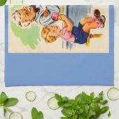 schattige kinderen in de soda - fontein theedoek (Gevouwen)