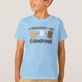 Schattige kinderen kamperen Smores T-shirt (Voorkant)