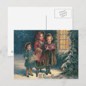 Schattige Kinderen Kerstliederen Zingen Briefkaart (Voorkant / Achterkant)
