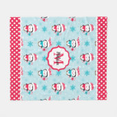 Schattige Kinderen Kerstmis Winter Pinguïn Fleece Deken (Voorkant (Horizontaal))